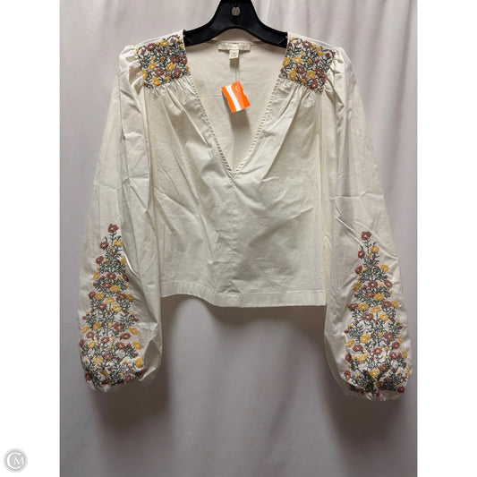 Top Long Sleeve By Chelsea And Violet In Cream, Size: M