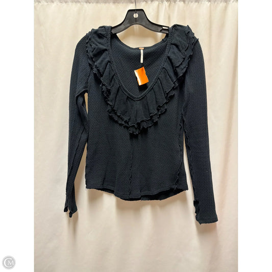 Top Long Sleeve By Free People In Black, Size: M