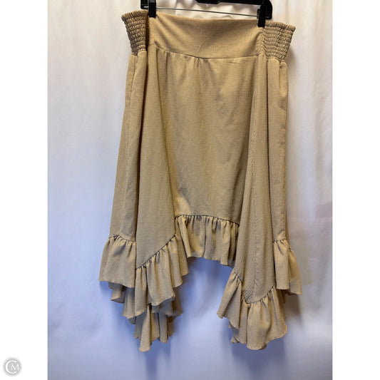 Skirt Midi By Cato In Tan, Size: 3x
