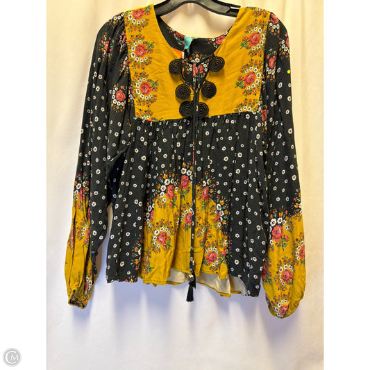 Top Long Sleeve By Clothes Mentor In Orange, Size: M