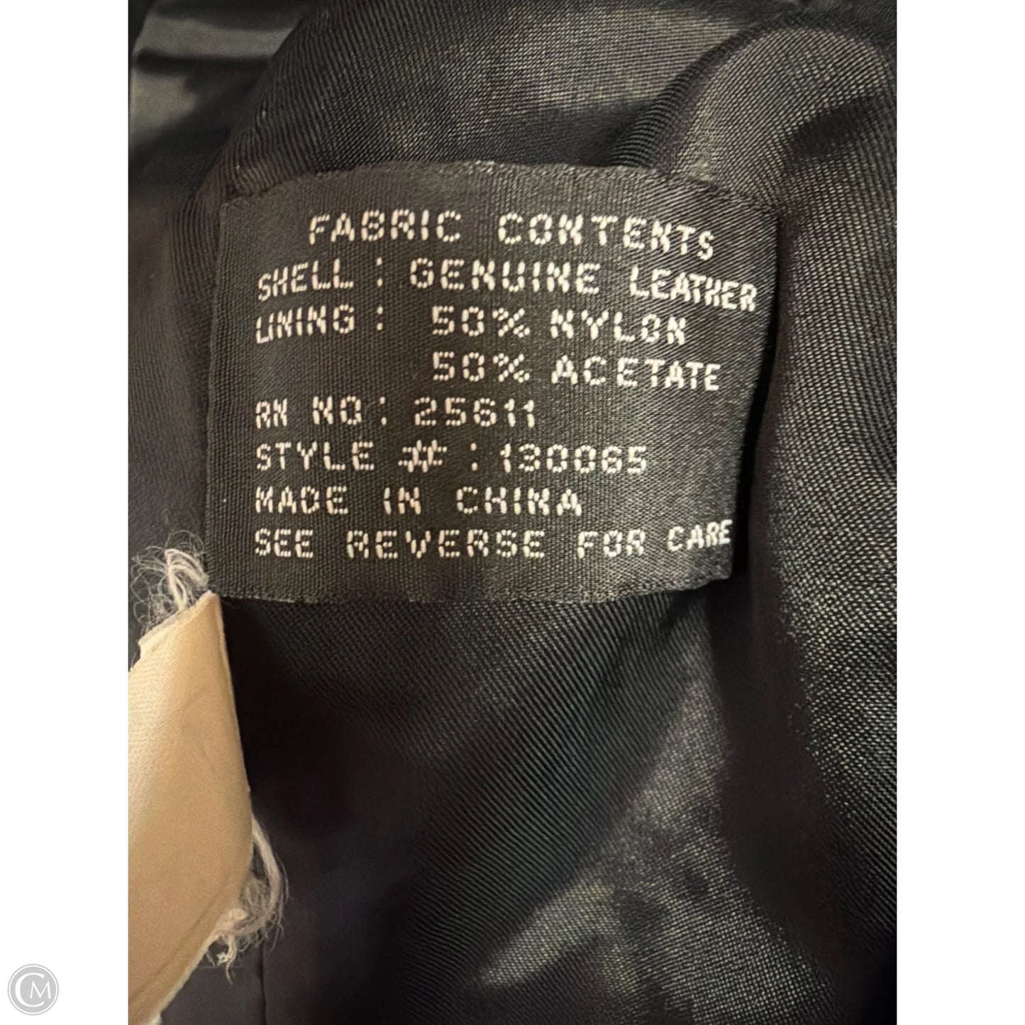 Jacket Leather By Clothes Mentor In BlackSize: L