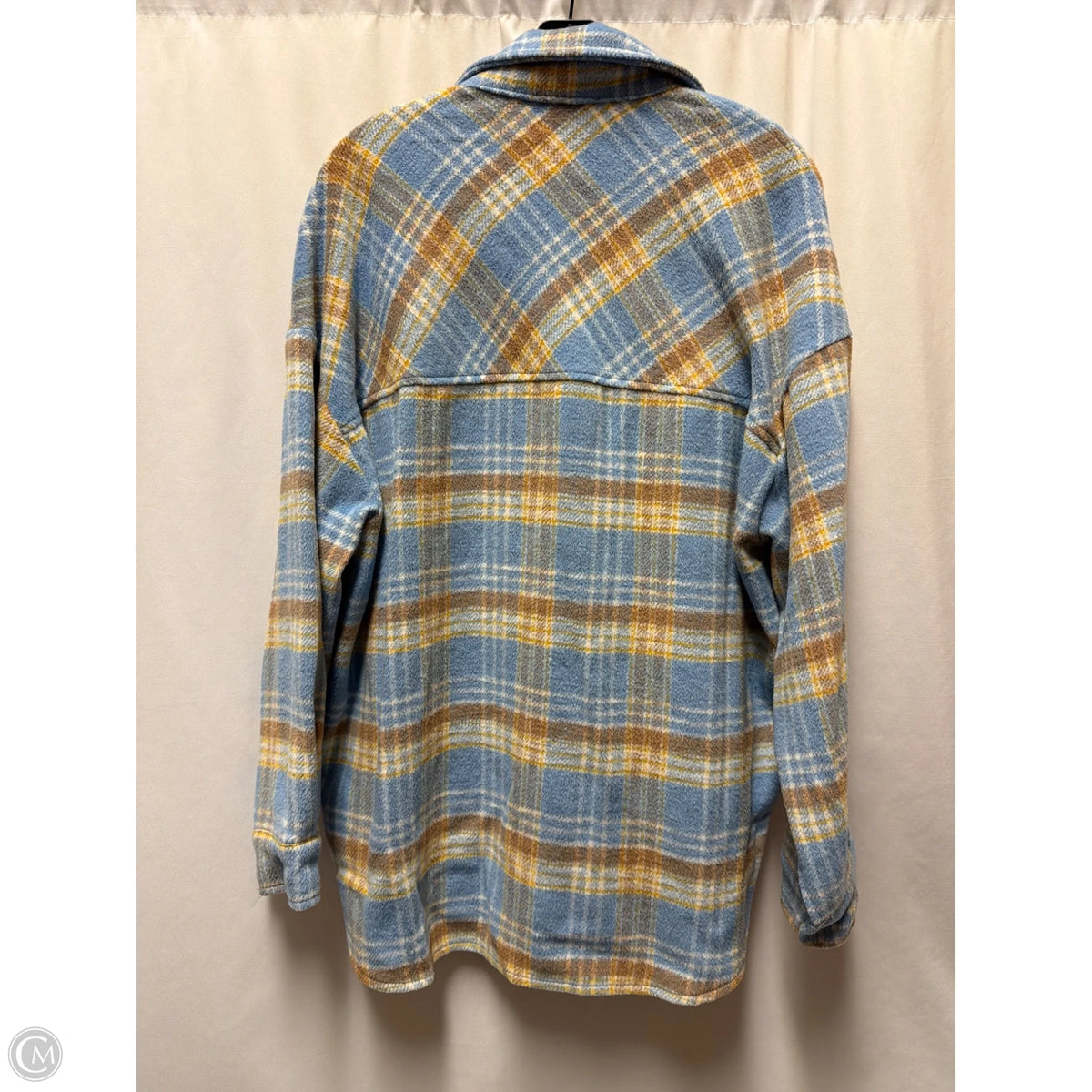 Jacket Shirt By Timing In Blue, Size: M