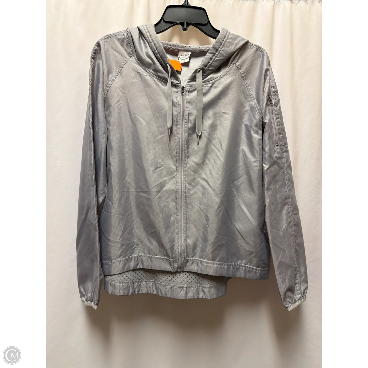 Athletic Jacket By Champion In Grey, Size: M