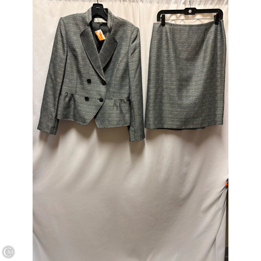 Skirt Suit 2pc By Tahari In Grey, Size: M
