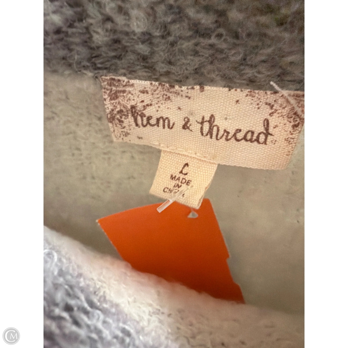 Sweater By Hem & Thread In Grey, Size: L