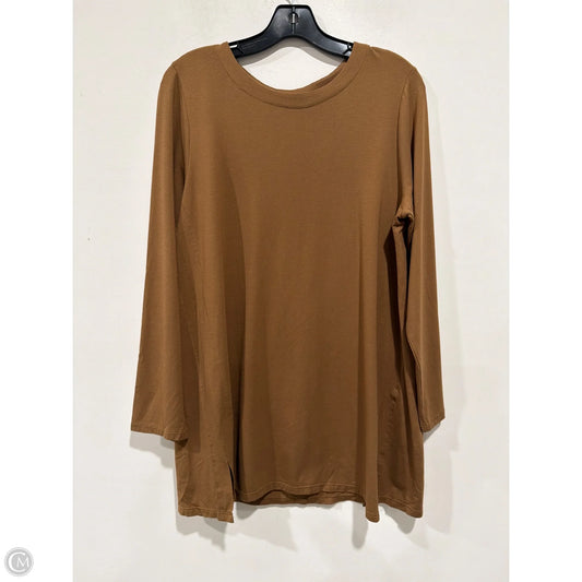 Top Long Sleeve By J. Jill In Brown, Size: L