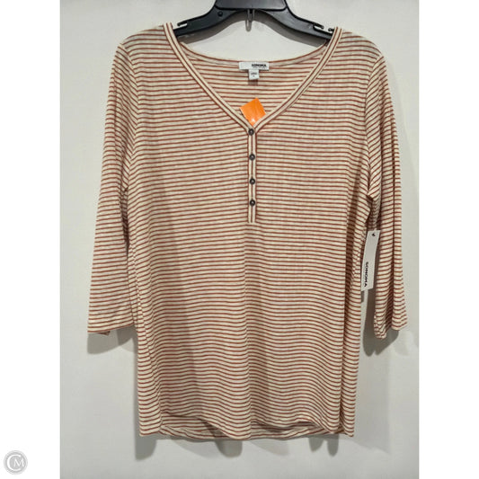 Top Long Sleeve By Sonoma In Copper, Size: L