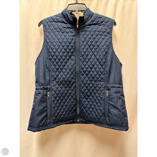 Vest Puffer & Quilted By Relativity In Navy, Size: Xl