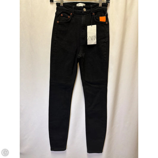 Jeans Skinny By Zara In Black Denim, Size: 2