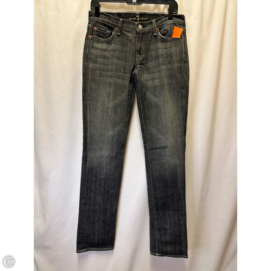 Jeans Straight By Seven 7 In Black Denim, Size: 6