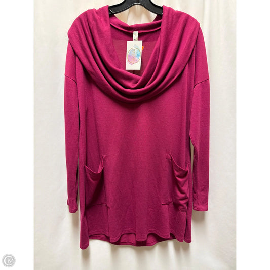 Top Long Sleeve By Emerald In Pink, Size: 1x