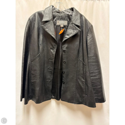 Jacket Leather By Wilsons Leather In Black, Size: Xl