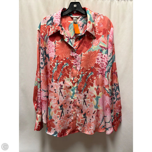 Top Long Sleeve By H&m In Pink, Size: Xl