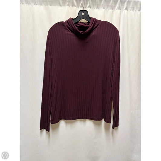 Top Long Sleeve By Cato In Maroon, Size: Xl