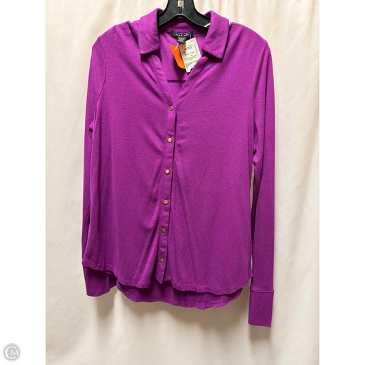 Top Long Sleeve By Cyrus In Purple, Size: L