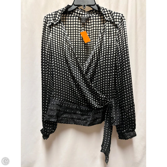 Top Long Sleeve By White House Black Market In Black & White, Size: S