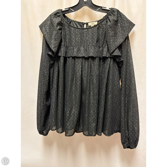 Top Long Sleeve By Entro In Black, Size: L