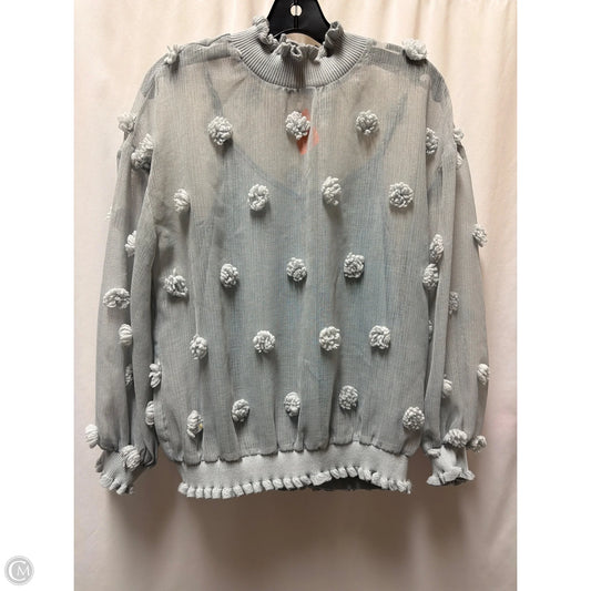 Top Long Sleeve By Entro In Grey, Size: S