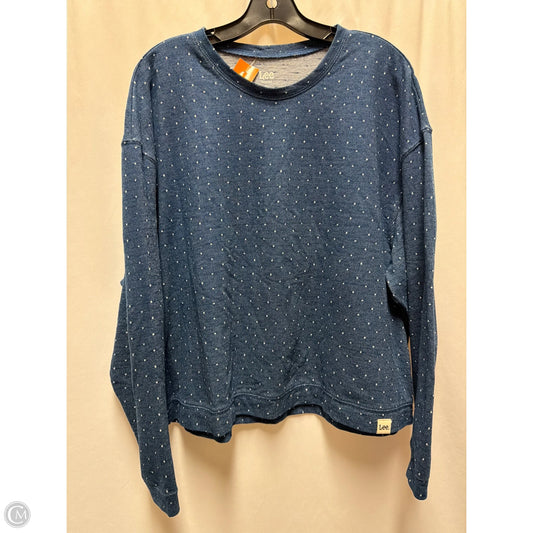 Top Long Sleeve By Lee In Blue, Size: Xl