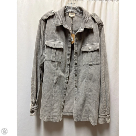 Jacket Shirt By Bibi In Grey, Size: Xl