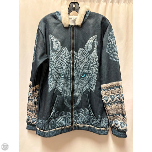 Sweatshirt Hoodie By Clothes Mentor In Blue, Size: 2x