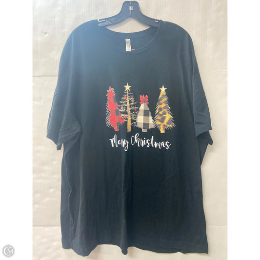 Top Short Sleeve By Bella + Canvas In Black, Size: 4x