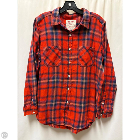 Top Long Sleeve By Mossimo In Red, Size: L