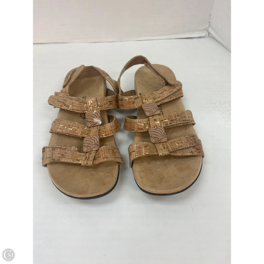 Sandals Flats By Vionic In Brown, Size: 8