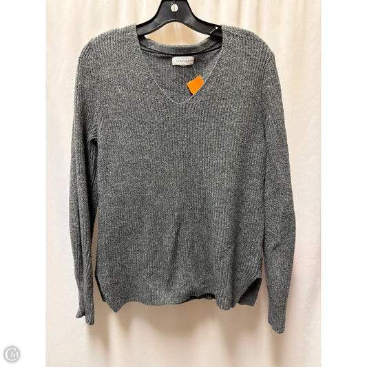 Sweater By Calvin Klein In Grey, Size: S