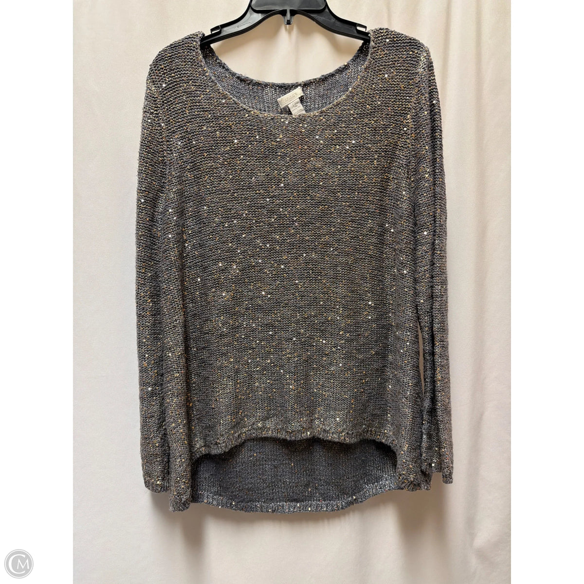 Sweater By Chicos In Grey, Size: S