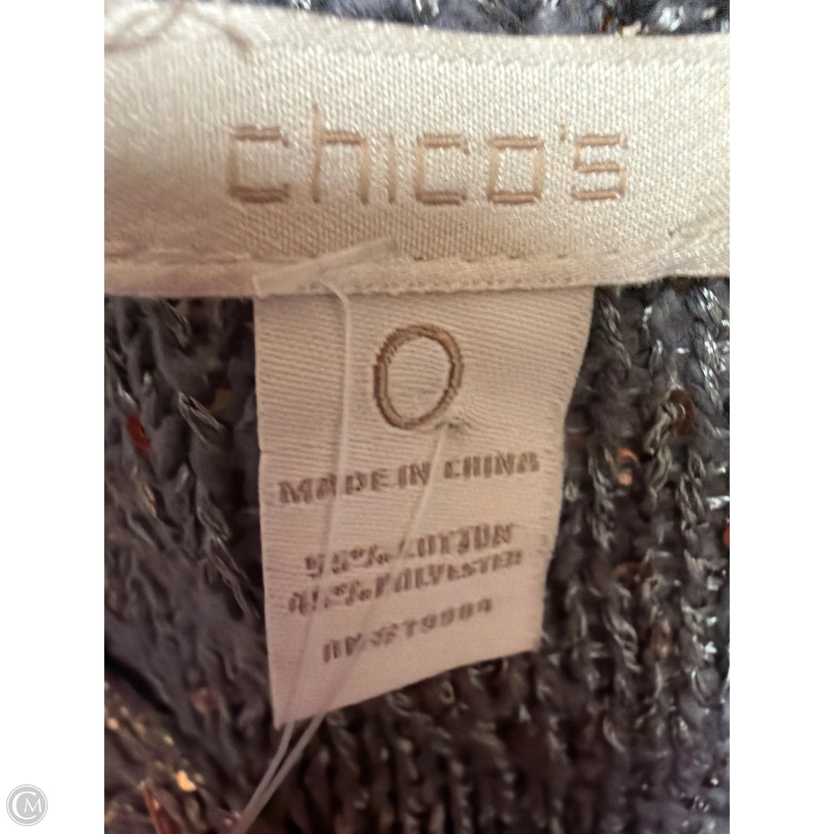 Sweater By Chicos In Grey, Size: S