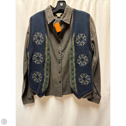 Top 2pc Long Sleeve By Christopher And Banks In Brown, Size: S