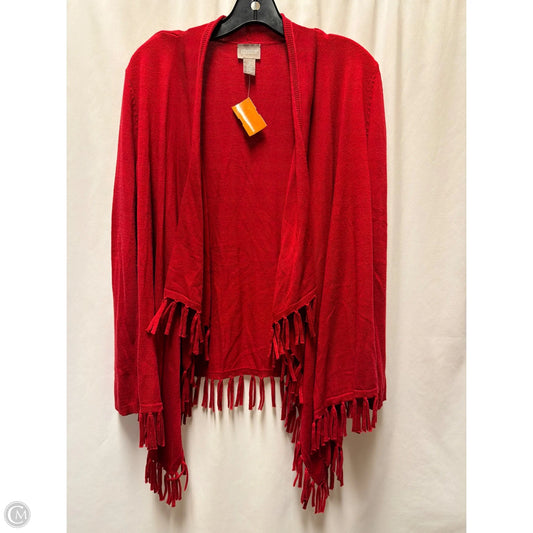 Cardigan By Chicos In Red, Size: L
