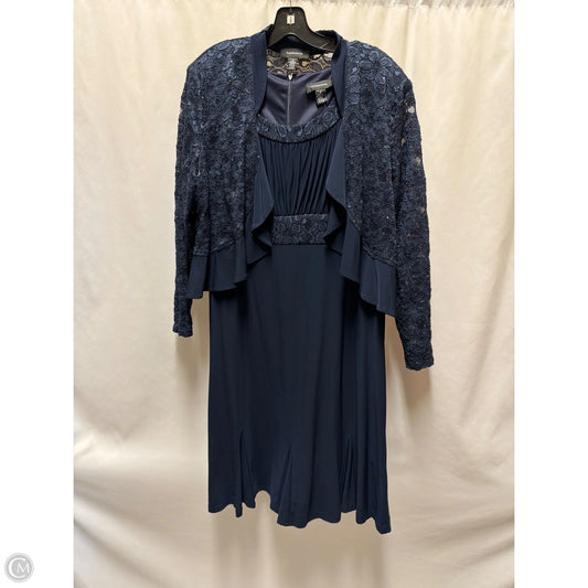 Dress Set 2pc By R And M Richards In Navy, Size: Xl
