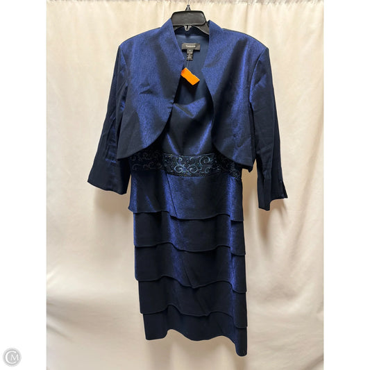 Dress Casual Midi By R And M Richards In Purple, Size: 1x
