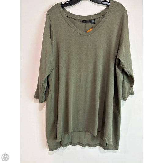 Top Sleeveless By Tahari In Green, Size: 1x