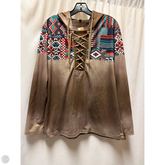 Top Long Sleeve By Clothes Mentor In Taupe, Size: M