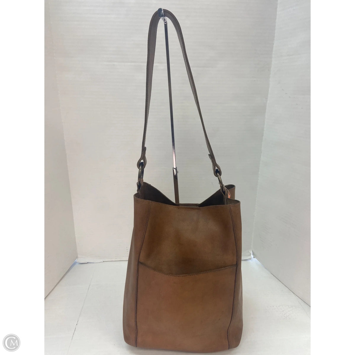 Handbag Leather By Able, Size: Large