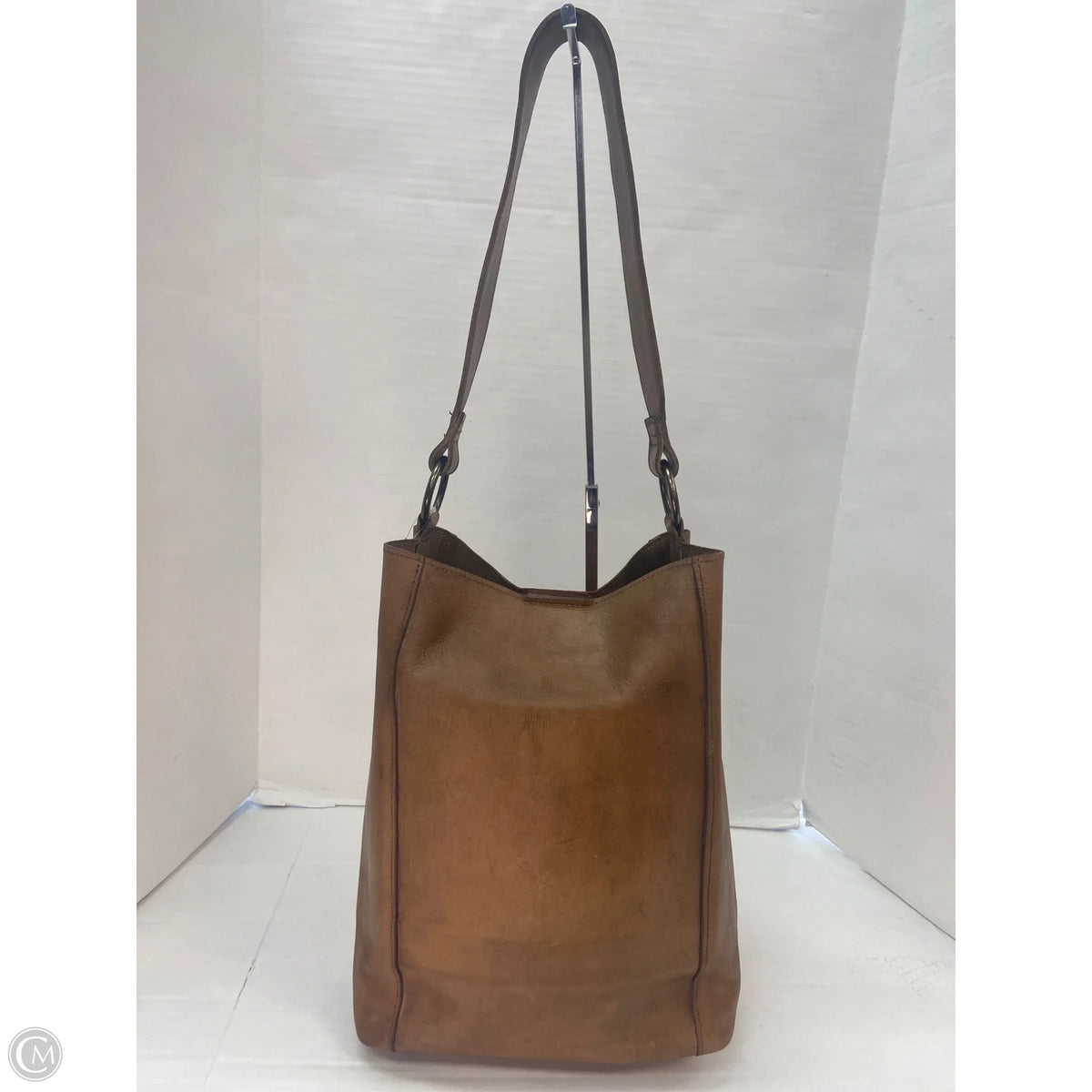 Handbag Leather By Able, Size: Large