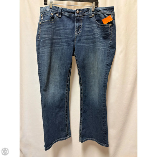 Jeans Straight By Miss Me In Blue Denim, Size: 2x