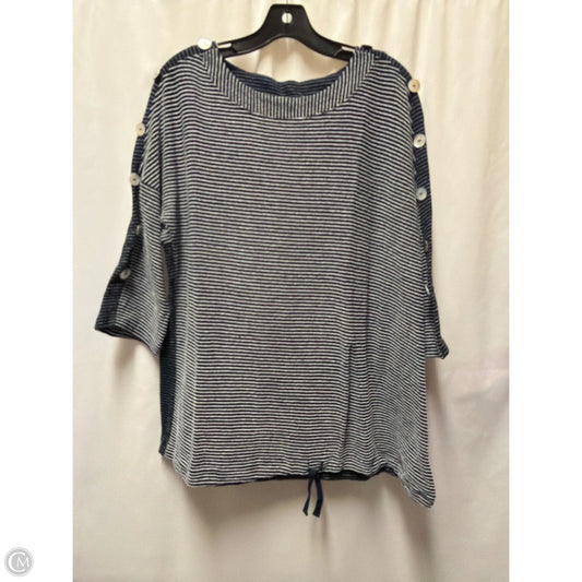 Top Long Sleeve By Neon Buddha In Navy, Size: Xl