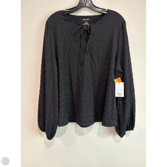 Top Long Sleeve By Nine West In Black, Size: Xl