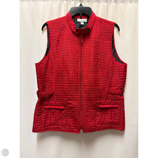 Vest Other By Dressbarn In Red, Size: Xl