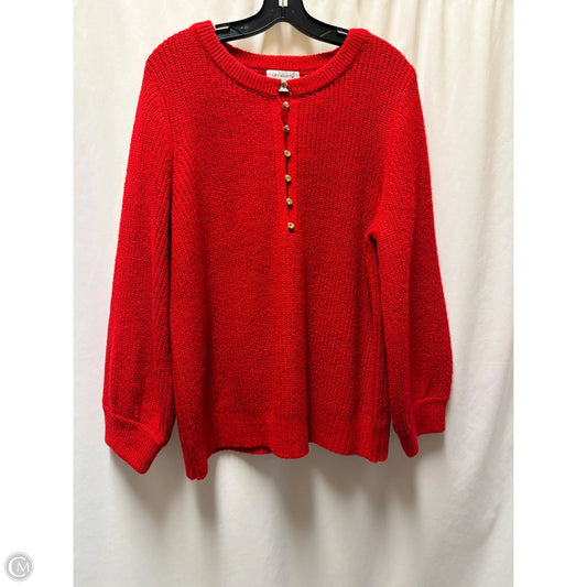 Sweater By Liz Claiborne In Red, Size: Xl