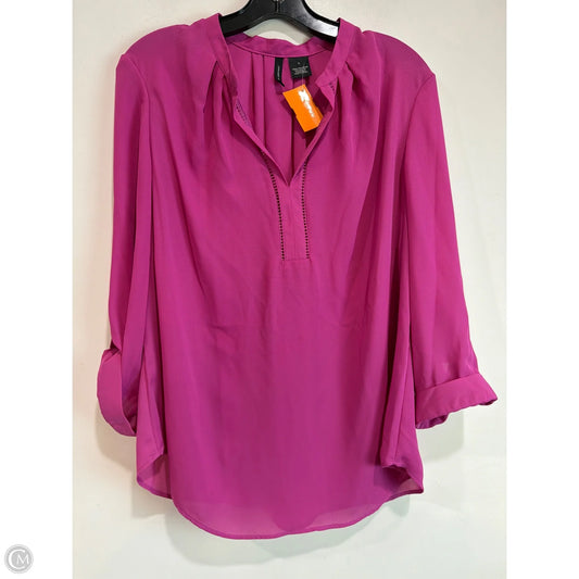 Top Long Sleeve By New Directions In Purple, Size: L