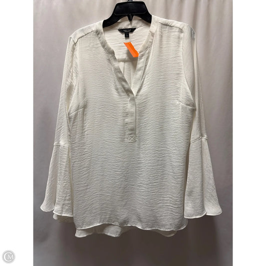 Top Long Sleeve By Simply Vera In White, Size: L