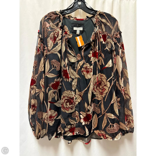 Top Long Sleeve By Cupio In Red, Size: L