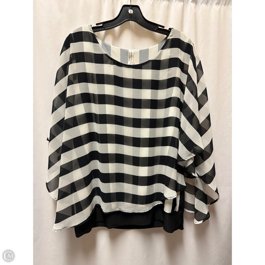 Top Sleeveless By Perseption Concept In Black & White, Size: Xl