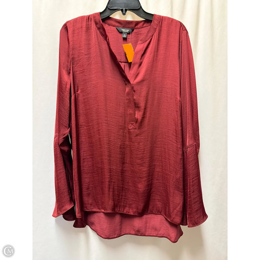 Top Long Sleeve By Simply Vera In Maroon, Size: Xl