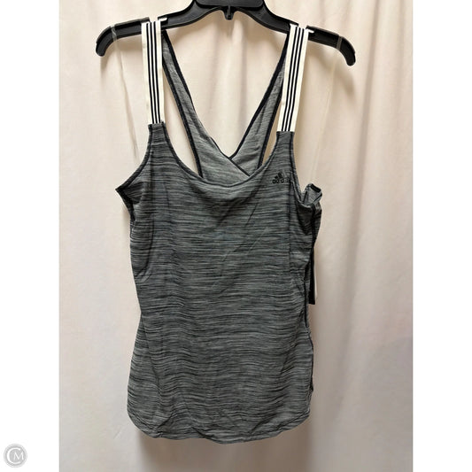 Athletic Tank Top By Adidas In Grey, Size: L